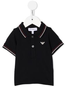 Emporio Armani Kids polo à manches courtes - Noir