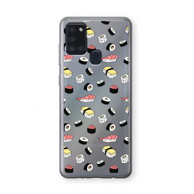 Sushi time: Samsung Galaxy A21s Transparant Hoesje