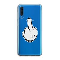 Middle finger white: Samsung Galaxy A50 Transparant Hoesje