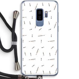 Hipster stripes: Samsung Galaxy S9 Plus Transparant Hoesje met koord
