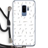 Hipster stripes: Samsung Galaxy S9 Plus Transparant Hoesje met koord