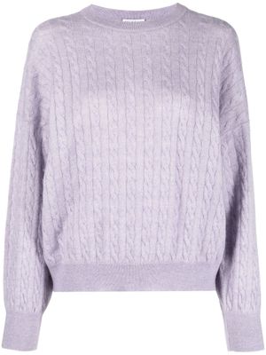 Brunello Cucinelli pull en maille torsadée - Violet
