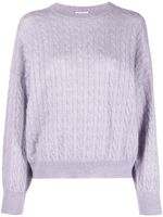 Brunello Cucinelli pull en maille torsadée - Violet