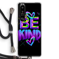 Be Kind: Sony Xperia 1 III Transparant Hoesje met koord