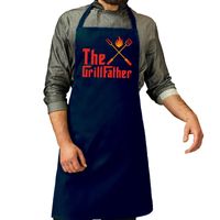 The GrillFather barbecue schort / keukenschort navy voor heren - thumbnail