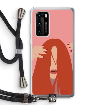 Woke up like this: Huawei P40 Transparant Hoesje met koord