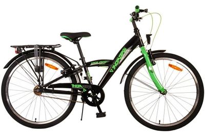 Volare thombike kinderfiets - jongens - 24 inch - zwart groen - twee handremmen