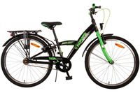 Volare thombike kinderfiets - jongens - 24 inch - zwart groen - twee handremmen