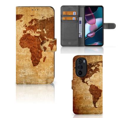 Motorola Edge 30 Pro | Flip Cover | Wereldkaart