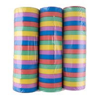 Funny Fashion serpentines - 3x rollen - gekleurde stroken mix - papier - feestartikelen   -