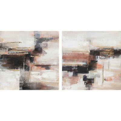Canvas DKD Home Decor Pijnboom Canvas 90 x 2,4 x 90 cm