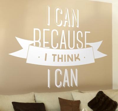 Motivatie ¨I can..¨ tekst sticker