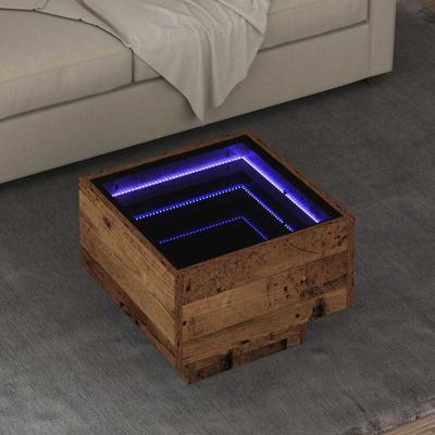 Bijzettafel Oud hout 40 x 40 x 30 cm Bewerkt hout