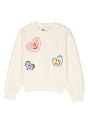 Molo sweat Marge à sequins brodés - Tons neutres