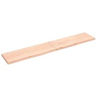 vidaXL Tafelblad 220x40x(2-4) cm onbehandeld massief eikenhout