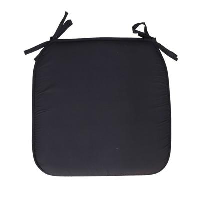 Gerimport Stoelkussen - binnen/buiten - zwart - 39x3 cm - polyester