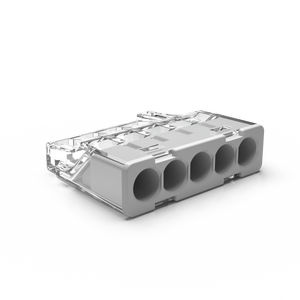 Conex lasklem 5 voudig grijs mini met verbeterde grip 0.5 tot 2.5mm² 24A 450V CH2150S