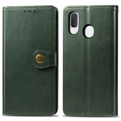 Retro effen kleur lederen gesp mobiele telefoon bescherming lederen draagtas met Lanyard & fotolijstjes & kaartsleuf & portemonnee & beugel functie vo