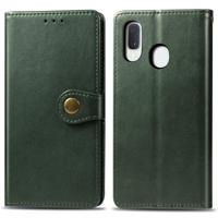 Retro effen kleur lederen gesp mobiele telefoon bescherming lederen draagtas met Lanyard & fotolijstjes & kaartsleuf & portemonnee & beugel functie vo