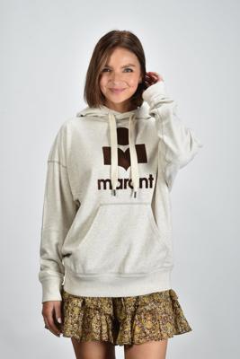 Marant Etoile trui Mansel SW0001FA-A1M07E ecru/brown