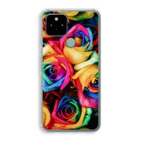 Neon bloemen: Google Pixel 5 Transparant Hoesje