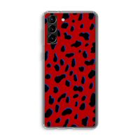 Red Leopard: Samsung Galaxy S21 Plus Transparant Hoesje