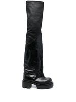 Rick Owens bottines Bogun 78 mm en cuir - Noir