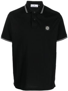 Stone Island polo à patch logo - Noir