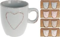 Excellent Houseware Beker150ml met hartje set 2 stuks