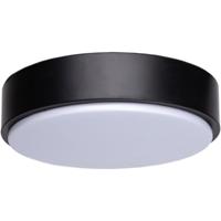 LED Plafondlamp Rond 12W - Warm Wit 3000K - Mat Zwart Aluminium