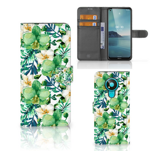 Nokia 3.4 Hoesje Orchidee Groen