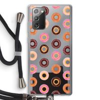 Donuts: Samsung Galaxy Note 20 / Note 20 5G Transparant Hoesje met koord