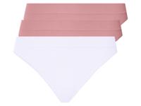 esmara 3 dames strings (Roze/wit, L (44/46))
