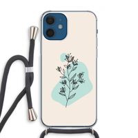 Violets are blue: iPhone 12 Transparant Hoesje met koord
