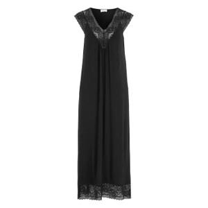 Damella Long Viscose Plain Sleeveless Nightdress