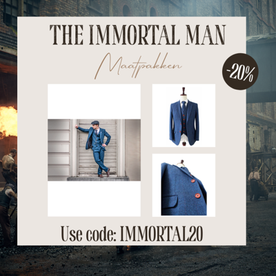 Maatpak Voor Heren | 3-delig Pak | Blauw Visgraat | Thomas Shelby | Peaky Blinders | Peaky Blinders