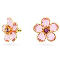 Swarovski 5656635 Oorknoppen Florere Bloem goudkleurig-roze 23 x 23 mm