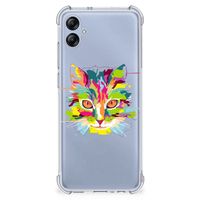 Samsung Galaxy A04e Stevig Bumper Hoesje Cat Color