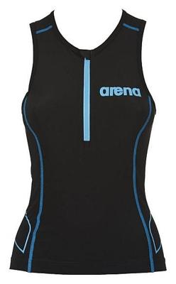Arena ST mouwloos tri top zwart dames