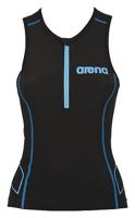 Arena ST mouwloos tri top zwart dames
