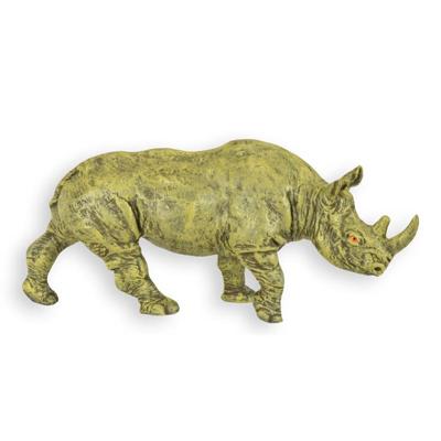 A VIENNA STYLE BRONZE SCULPTURE OF A RHINOCEROS