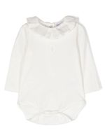 Patachou chemise en coton à col volanté - Blanc