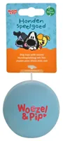 Hondenspeelgoed bal latex buurpoes 7.5cm blauw