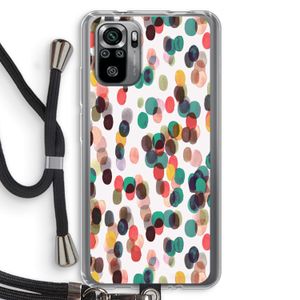 Tropical Dots: Xiaomi Redmi Note 10S Transparant Hoesje met koord