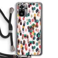 Tropical Dots: Xiaomi Redmi Note 10S Transparant Hoesje met koord Tropical Dots: Xiaomi Redmi Note 10S Transparant Hoesje met koord