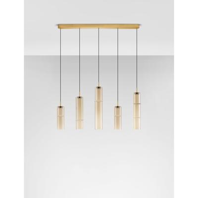 Lyora Unieke hanglampSano recht 5-lichts goud - 9009172