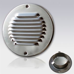 Schoepen Ventilatierooster met Klemveren Weha Rond 12.5 cm RVS Weckx