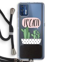 I love cacti: Motorola Moto G9 Plus Transparant Hoesje met koord