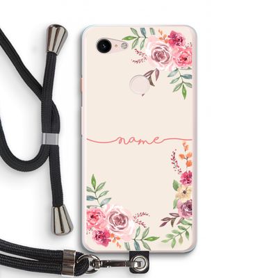Rozen: Pixel 3 XL Transparant Hoesje met koord