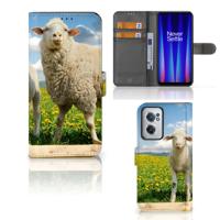 OnePlus Nord CE 2 | Telefoonhoesje | Met pasjeshouder | Schaap en Lammetje